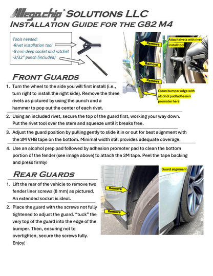BMW M4 (G82) Splash Guards