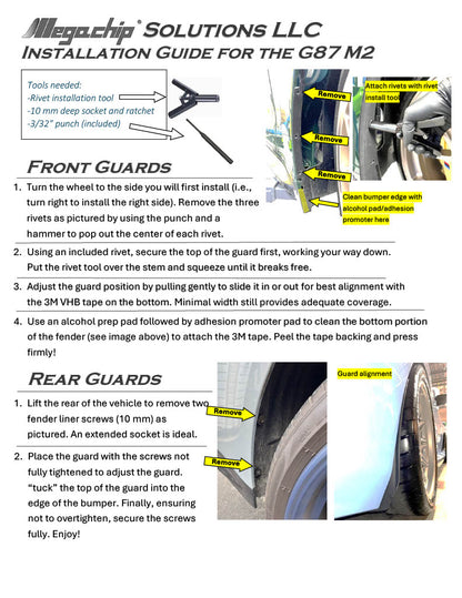BMW M2 (G87) Splash Guards