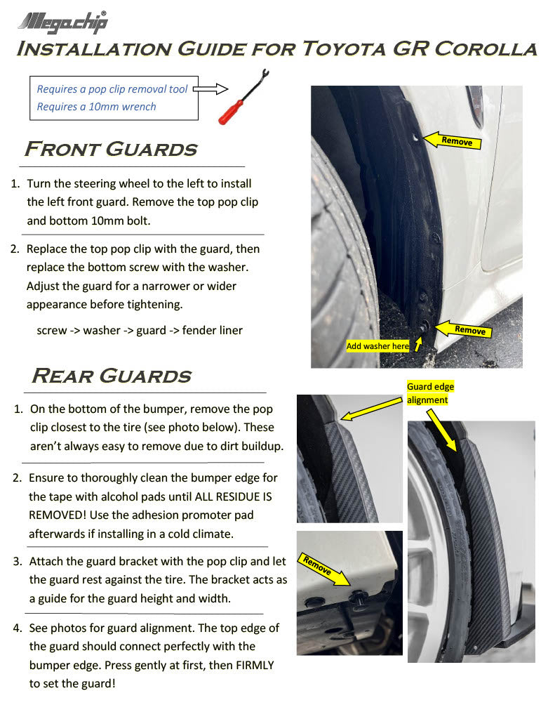 Toyota GR Corolla Carbon Guards 2022-2025